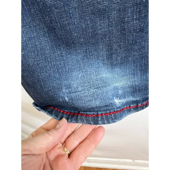 Ranch Royalty Women's 13 Blue Embroidered Rhinestone Embellished Denim Jeans - Picture 9 of 12